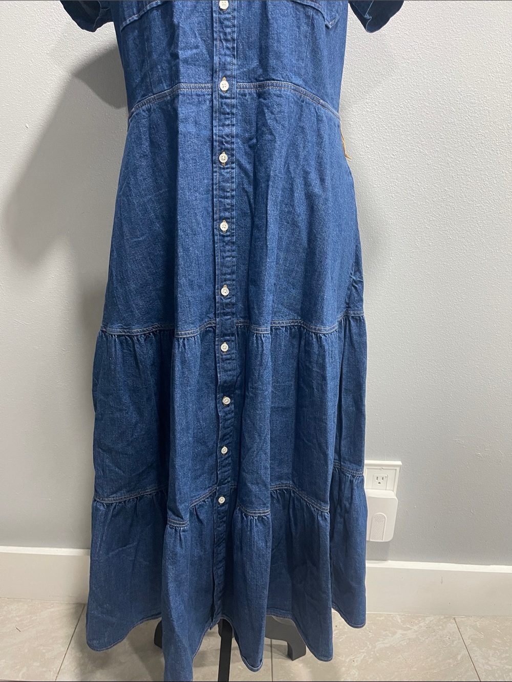 Polo by Ralph Lauren Classic Blue Denim Button-Front Dress - Picture 4 of 5